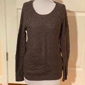 Cozy Charcoal Grey Asymmetrical Knit Sweater